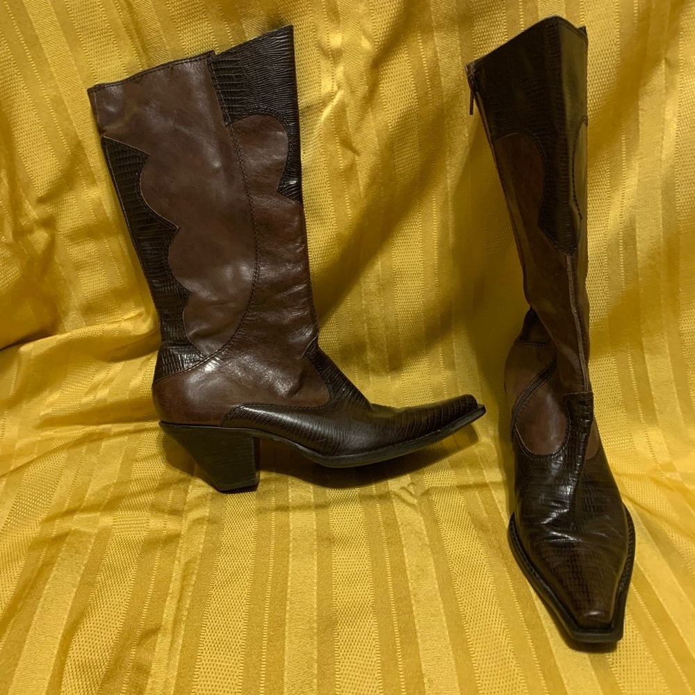 MADE IN BRAZIL LEATHER BOOTS SIZE 8.5M